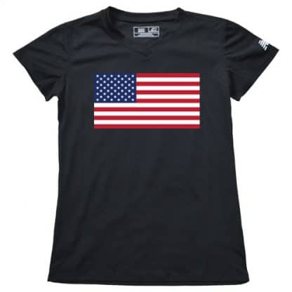 Women's American Flag Running Shirt