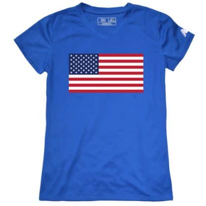 Women's Blue American Flag Shirt