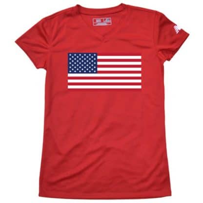 Blue American Flag Running Shirt