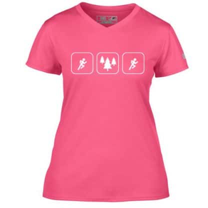 Women's Pink Run Forrest Run Running Shirt