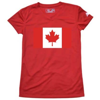 Women's Canadian Flag Running Shirt 1