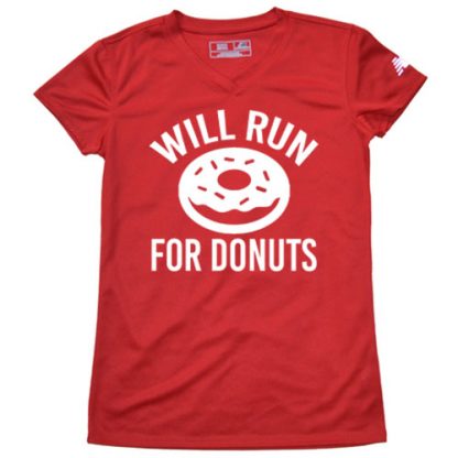 Women's will run for donuts shirt