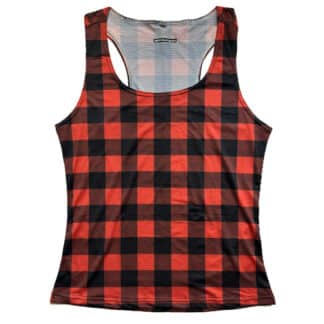 women's flannel running singlet